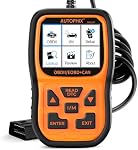 AUTOPHIX OM126Plus+ OBD2 Scanner, Check Engine Light Code Reader for Vehicles, Car Scanner, Automotive Diagnostic Tool, Live Data, Read & Clear Fault Code for All Cars After 1996