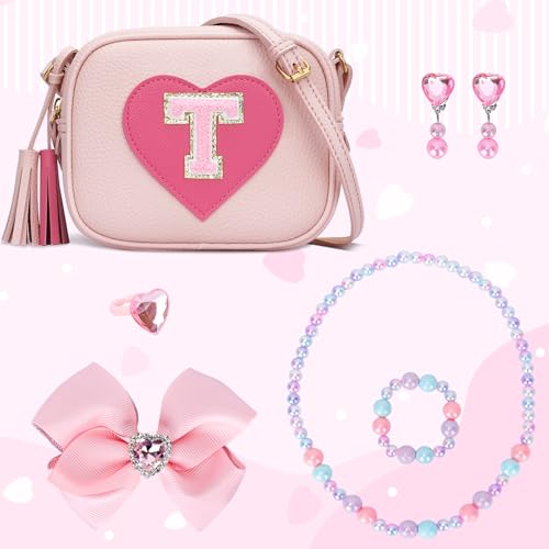 Image of KKXIU Birthday Gifts for Girls Initial Toddler Purse Cute Kids Crossbody Bag