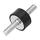 4 stücke M6 Anti-Vibration Gummi Isolator Halterungen mit 2 Gewindebolzen Stoßdämpfer Doppelenden Schraube Vibrationsdämpfung Halterungen Silent Block Dämpfer Auto Bootspulen(VV20*10 M6*18)