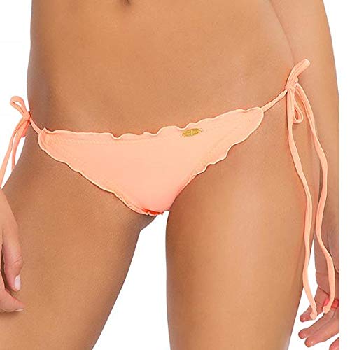 Luli Fama Cosita Buena - Wavey Brazilian Tie Side Ruched Back-MNC - S/Miami Peach