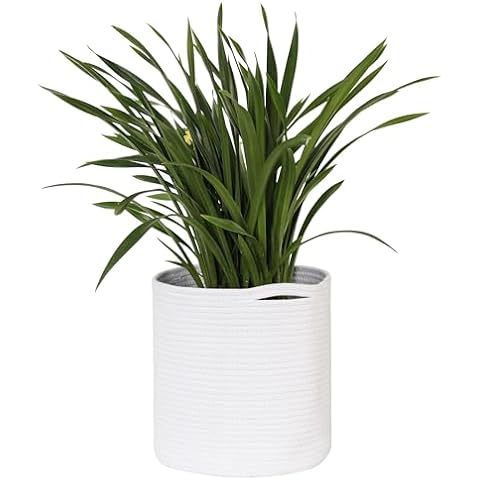MEGASKET Cotton Rope Plant Basket Cover