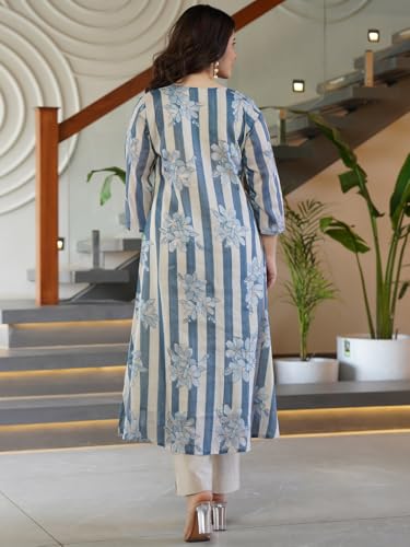 Image of INDO ERA Women's Cotton Ethnic Co-Ord Set | Kurta Pant Set | Stylish Cotton Suit Set for Women,10126 | Cord Set For Women Cotton |