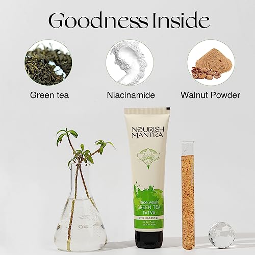 Nourish Mantra- Green Tea Tatva Face Wash (100 ml) - Image 3