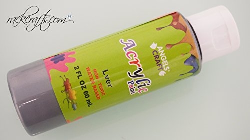 rackcrafts.com Acrylic Paint Painting Painter's Shades Craft Paint Single Colors Pintura Premium Quality (Silver)