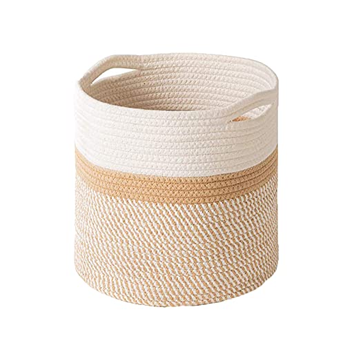 Cestas para Plantas, Moderno para Decoración Plantas Cestas Interior con Cuerda, Plegable Cestas para Plantas y Almacenamiento, Cesta Organizadora Multifuncional, 30cm x 30 cm Cover