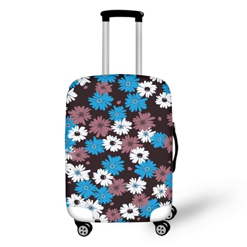 Couvre Bagage XL Fleurs Bleues pour Repérer Facilement votre Valise sur le Tapis d'Aéroport