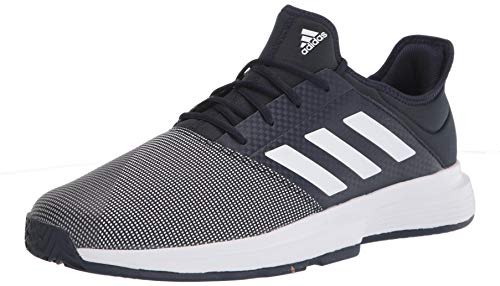 adidas Women's Gamecourt Tennis Shoe, Ink/White/Ink, 12