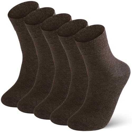 Image of FGZ Mens Crew Socks Breathable Cotton Soft Casual Thin Socks for Work,Sport & Everyday Wear,5 Pairs
