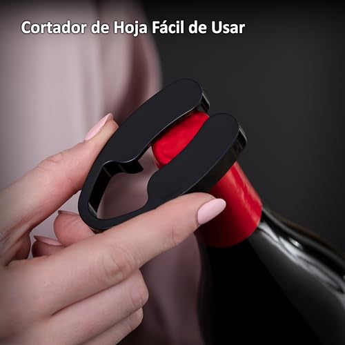 Haier Set de Vino Eléctrico a Batería, Incluye Aireador y Recogegotas en forma de Tulipán, Abrebotellas con Batería, Cortacápsulas, 2 Tapones de Vacío, Base para Conservación. - imagen 3