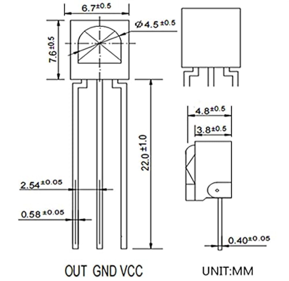 みうページ Amazon.co.jp: Moechando VS1838B 赤外線リモコン受信モジュール