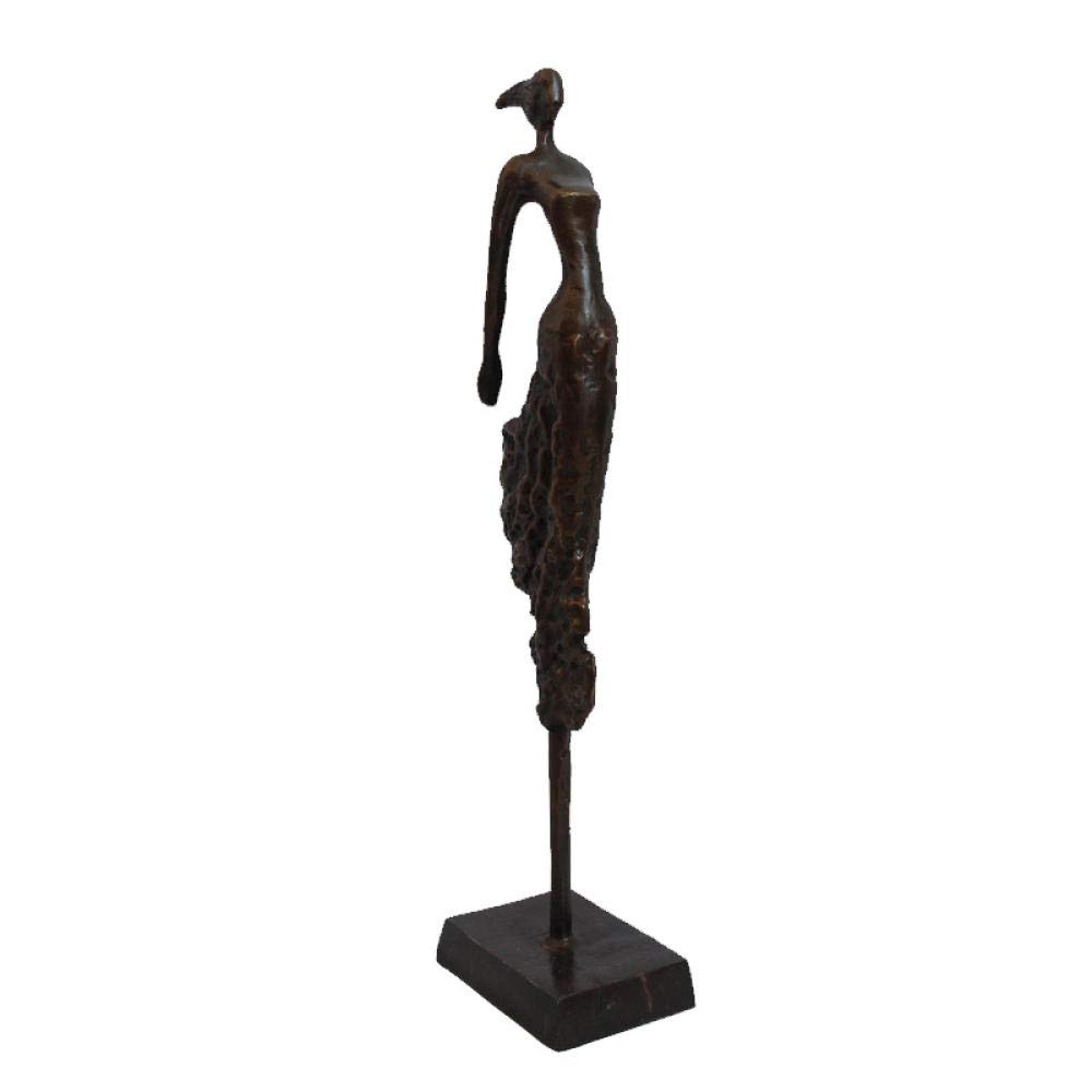 UDRJU Escultura Ornamentos Decoración De Escritorio De La Sala De Estar Femenina De La Falda del Poste Alto del Arrabio del Metal