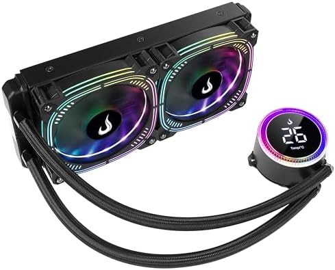 Water Cooler 240mm | Rise Mode | Aura Ice Black Argb