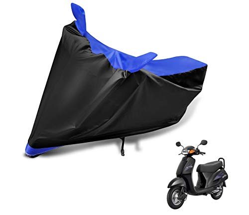 Image of Auto Hub Scooty Cover Compatible with Activa with Mirror Pocket, Dustproof, Heat Resistant, Triple Stitched, Activa Scooty Cover- Black, Blue