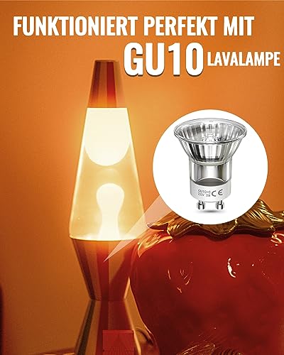 DoRight 35W MR11 GU10 Lavalamp Glühbirne, 35W GU10 Reflektor Leuchtmittel für Lavalampen 360LM - 35MM Durchmesser - Warmweiß 2800K 2er pack