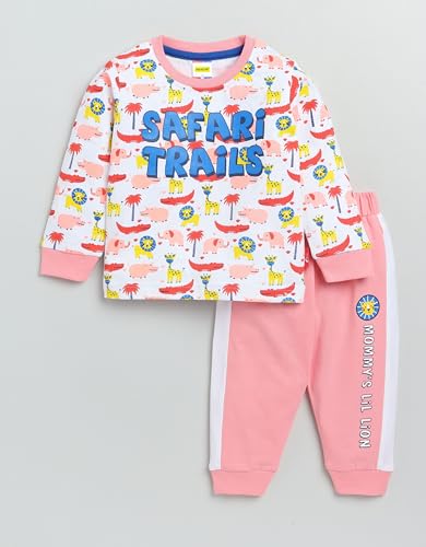 Image of BABA AND BABY Long Sleeves Round Neck T-Shirt and Pant Set for Baby Boys