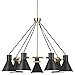 Sea Gull Lighting Generation 3141307-848 Contemporary Modern Seven Light Chandelier from Seagull-Towner Collection Dark Finish, Satin Bronze