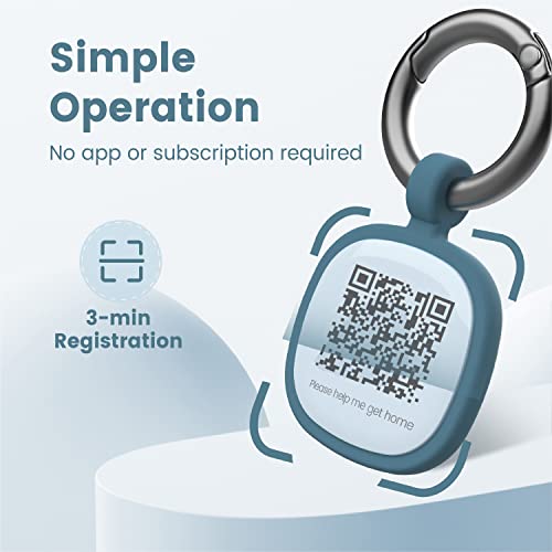 Pawaii Silent Silicone Dog ID Tag, Modifiable Pet Online Profile and Emergency Contacts, Scan QR for Instant Location Alerts, 1 Pack (Deep Sea Blue) - Image 5