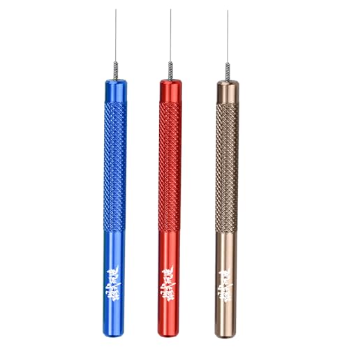 ANSAI 3-Piece 3 Colors Mini Precision Hobby Tool Set Metal Applicator Needles for Adhesive Dispensing