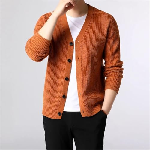 Men Cardigan Thick Slim Fit Jumpers Warm Winter Korean Style Casual Male Fashion Sweater2