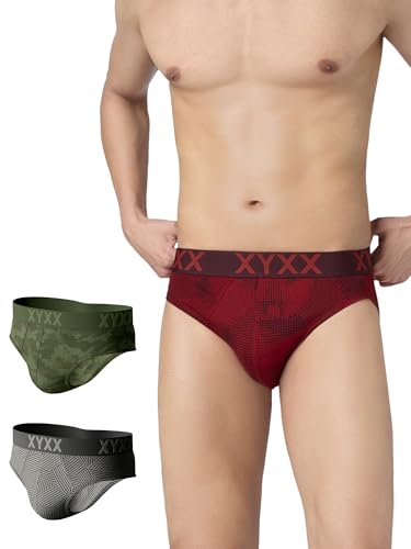 Image of XYXX Metrix Cotton Modal Brief for Men | Snug Fit with Anti-roll no-Marks Waistband | Printed Underwear for Men Combo