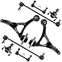 SCITOO 8pcs Suspension Kit 2 Front Lower Control Arm 2 Lower Ball Joint 4 Stabilizer Sway Bar Link Fit 2003-2011 For Volvo XC90 K640446 K640447