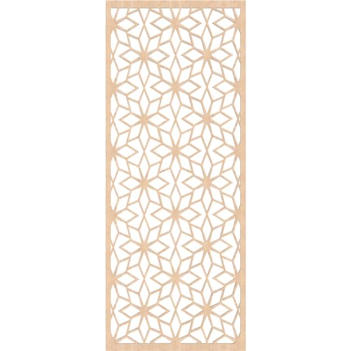 Image of Lake Decorative Pierced Fretwork Wood Wall Panels, 31 3 /8 inchW x 79 3 /8 inchH x 3 /8 inchT, Red Oak
