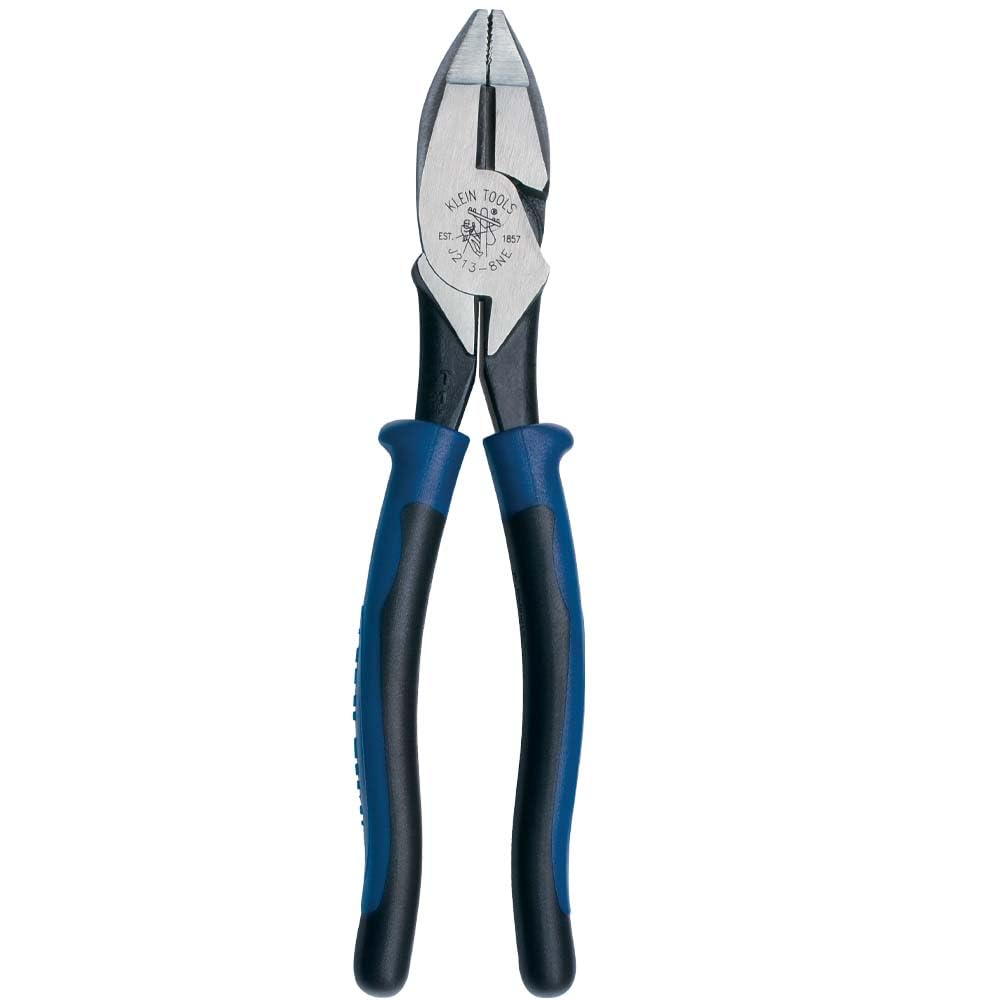 Klein Tools J2138NE Side Cutting Pliers, Journeyman High Leverage Handles, 8-Inch