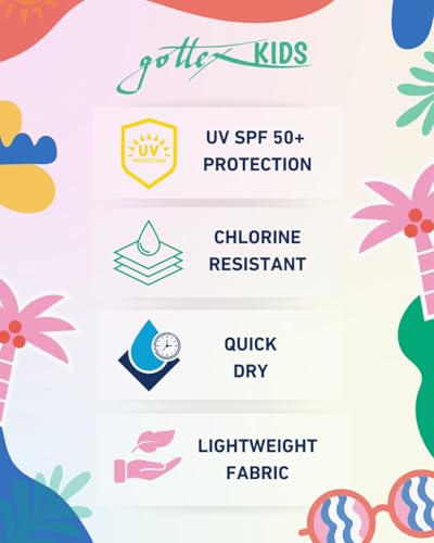 Gottex Kids Boys 2 Match Drawstring Swim Shorts Swimwear Chlorine Fade Resistant and Built-in 50+ UPF UV Protection3