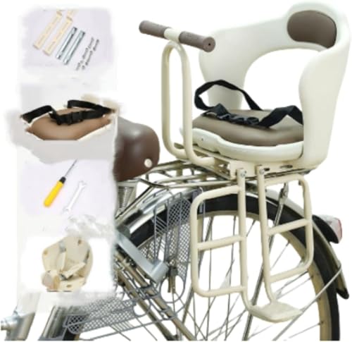 【Banefu】自転車 チャイルドシート、子供乗せ 後ろ チャイルド、子供用、 足置き場付きマウンテンバイク ベビーシート 後部座席 軽量 持ち易い キッズ 幼児用 折りたたみ 6ヶ月?6歳子供に適用 最大50KG耐荷重可 (自転車後部座席+アームレスト+
