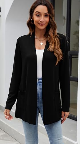 Newchoice Womens Lightweight Long Sleeve Cardigans with Pockets Casual Soft Open Front Sweater Cardigan Duster4