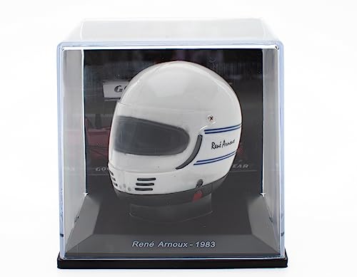 OPO 10 - Formula 1 Helmet Compatible with Ferrari F1: René Arnoux 1983-1/5 Scale - CAS14, Red