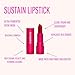 Cheekbone Sustain Lipstick, Plummy Rose Shade, Creamy Satin Lip Color with Buildable Pigment, Long-Wear, Moisturizing Formula with Organic Castor Oil, Eco-Conscious, Vegan, 0.14 oz.