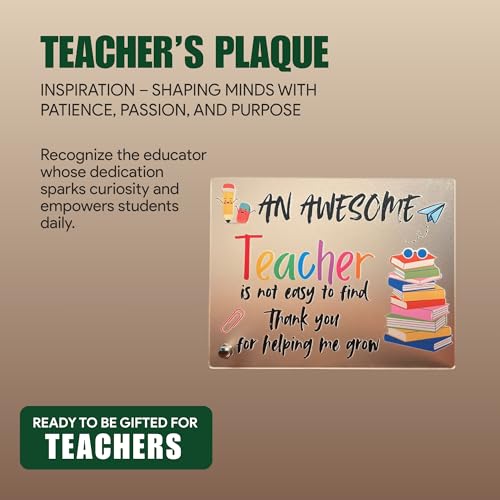 Teacher Day Gifts – Frosted Acrylic Plaque with Nut Stand by tinydabba - 3
