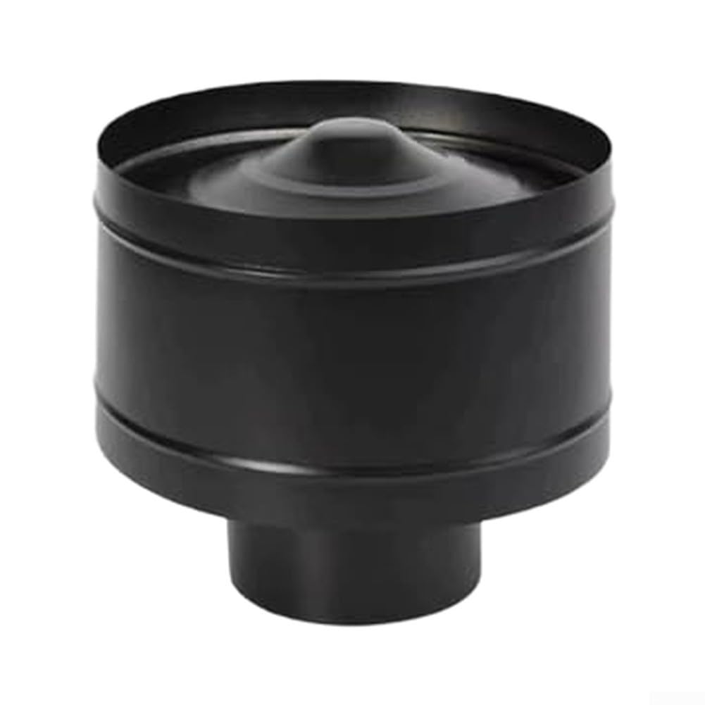 Comignolo Girevole 304 Nero 150mm Anti-Pioggia Comignolo Girevole(125)