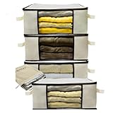 ONAAM Caja Almacenaje Plegable de 35L, Bolsas de Tela resistentes, con Asas...