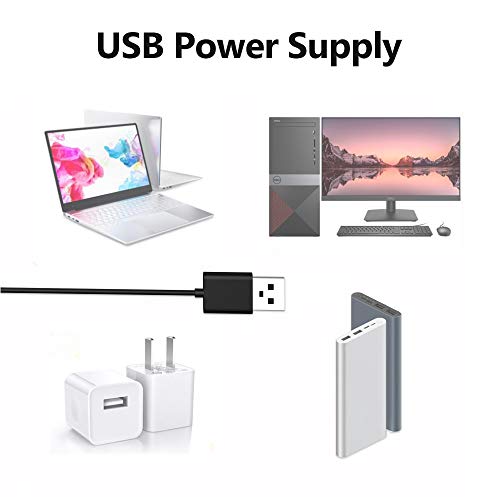 Andoer Anel de Luz de 15,2 cm de Selfie Regulável 3 Cores Rotativas 360 Luzes de Transmissão USB par