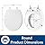 BEMIS 790TDGSL 000 Heavy Duty Closed Front Plastic Toilet Seat with Cover will Slow Close, Never Loosen & Reduce Call-backs, ROUND, Plastic, White