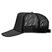 Otto Polyester Foam Front 5 Panel High Crown Mesh Back Trucker Hat - Black
