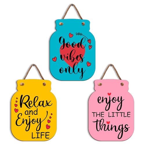 Image of Zesta Wooden Wall Hanging Decorative Items /Hanging Home Wall Decor Items /MDF Decoration Items for Home /Cute Wall Art For Living Room /Home Decor Items Living Room (JAR-07)