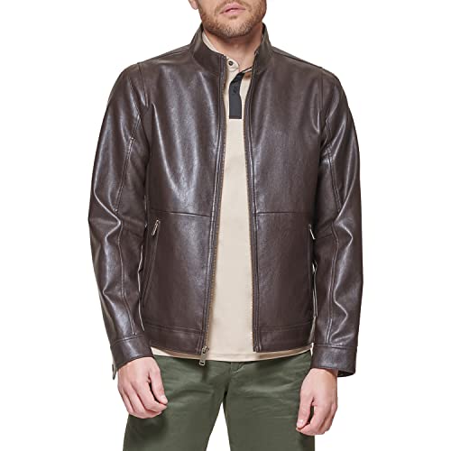 Image of DOCKERS Men's The Dylan Faux Leather Racer Jacket