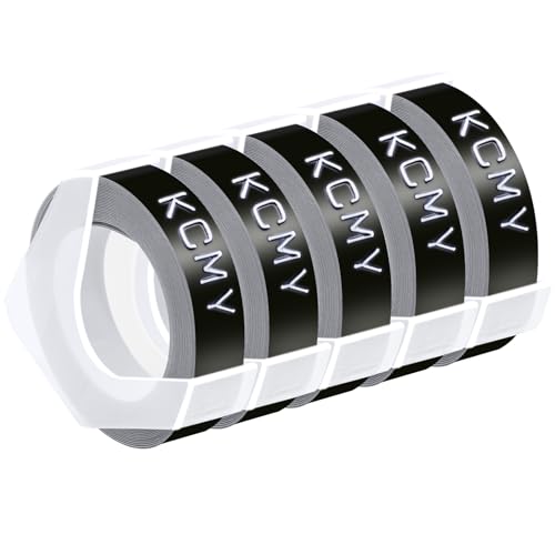 Ruban compatible DYMO 521209 blanc sur noir pour maison et bureau