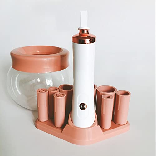 Rechargeable Makeup Brush Cleaner Dryer Machine, Portable Electric Makeup Brush Cleaning Tool Fast Automatic Brush Spinner 8 Rubber Collars 3 Adjustable Speeds Usb Charge(Type-C) #TOP5