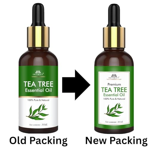 Image of INTIMIFY Tea Tree Essential Oil For Hair, Skin & Face Acne Care | Promote Hair Growth | Aromatherapy | Pure & Undiluted | Women & Men | 30 Ml (Pack of 1)