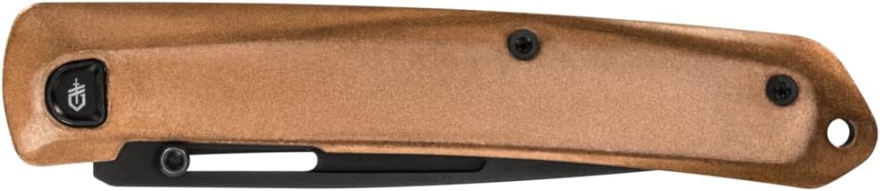 Gerber Gear Affinity Folding Pocket Knife Plain Edge D2 3.6 Inch Blade, Copper
