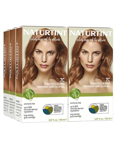 Image of Naturtint 7C Terracotta Blonde Permanent Hair Color (Pack of 6), Ammonia Free, Vegan, Cruelty Free, up to 100% Gray Coverage, Long Lasting Results (Packaging may vary)