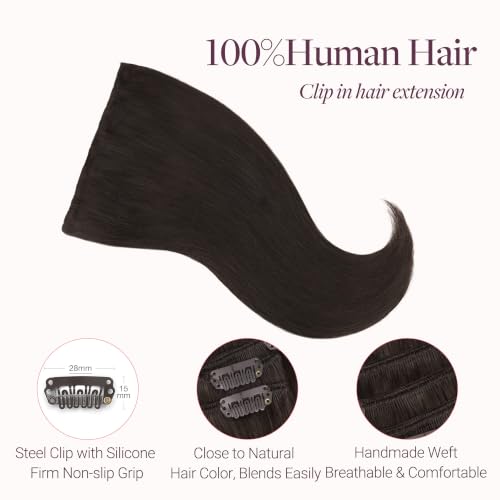 Image of GOO GOO Clip in Hair Extensions Real Human Hair Back Fill Extension 2Pcs