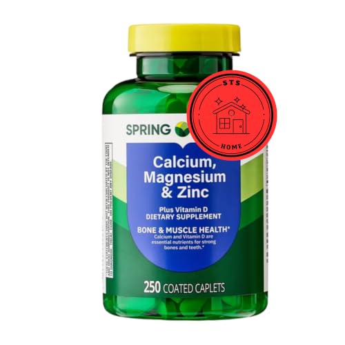 Calcium Magnesium Zinc with Vitamin D3 | Calcium Supplement | Calcium Magnesium Zinc | Calcium 600 mg with vitamin D3 | Calcium Magnesium Supplement + STS Sticker.