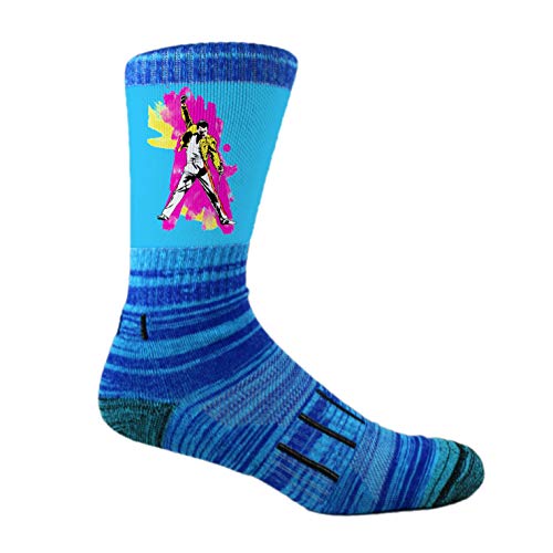 Mercury Rocker Premium Dye Sublimated Blue Crew Socks