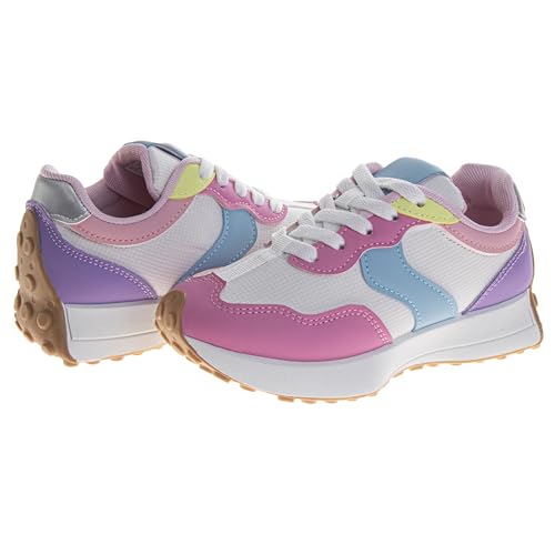 KENSIE GIRL Casual Fashion Sneakers Lace Up Shoes - Kids Athletic Shoe Lightweight Breathable Tennis Running Sneaker (Sizes 12-13 Little Kid / 1-4 Big Kid)4