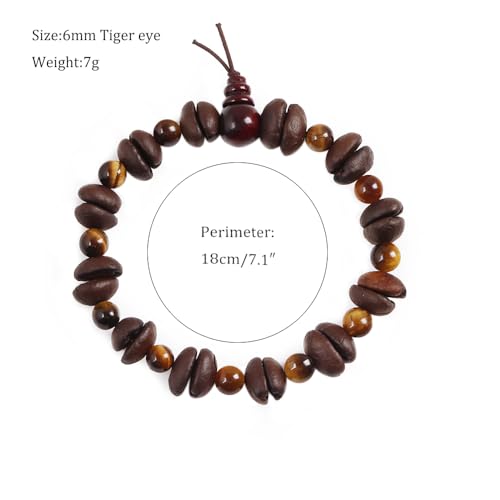 Day Day Up Real Coffee Bean Charm Bracelet for Men & Women Handmade Stretch Beaded Bracelet – Unique Jewelry Gift for Coffee Lovers Bracelets3